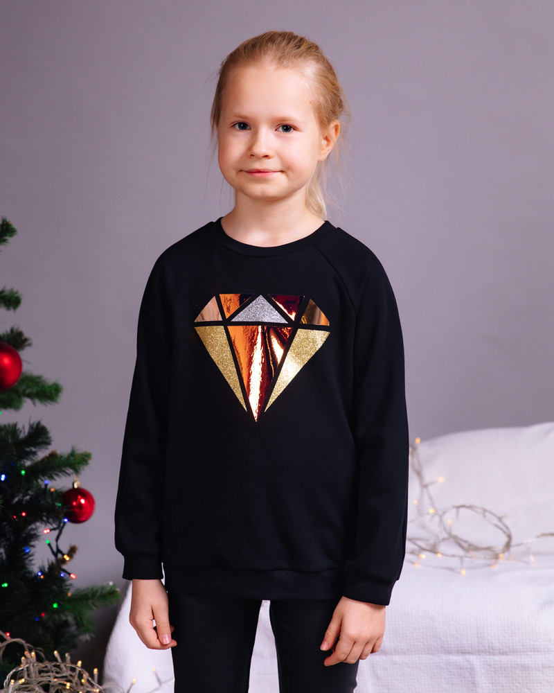 GOLD DIAMOND KIDS SWEATSHIRT BLACK