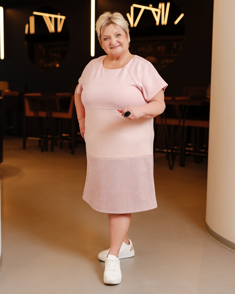 BLOCKS FREE DRESS PASTEL PINK