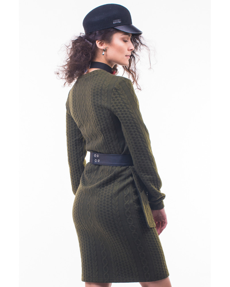 ARMY JUMPER DRESS + POCKET BELT