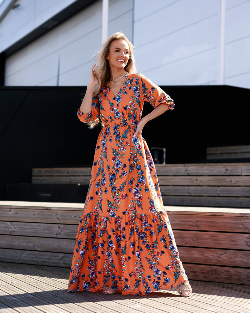 SUMMER COMET MAXI DRESS ORANGE