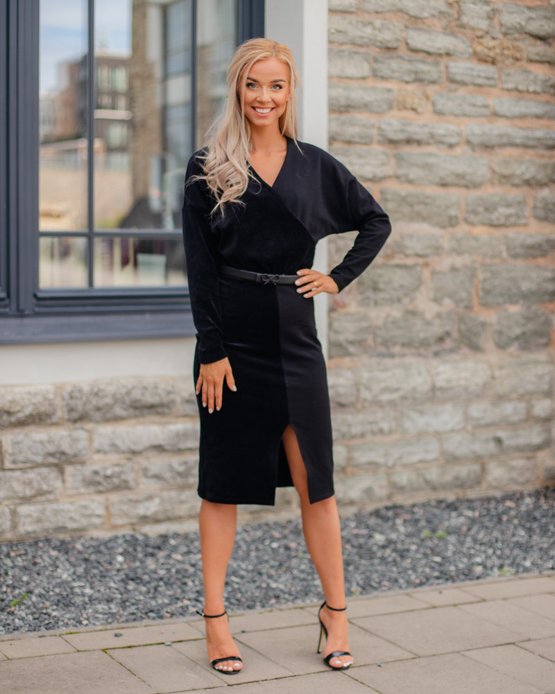 MARNA DRESS VELVET BLACK