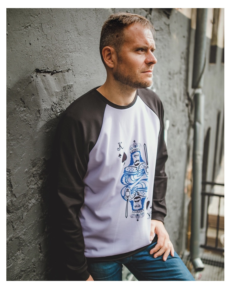 KING RAGLAN SWEATSHIRT BLACK
