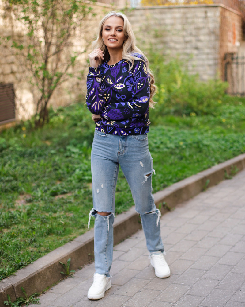 CORNFLOWER SWEATSHIRT BLACK