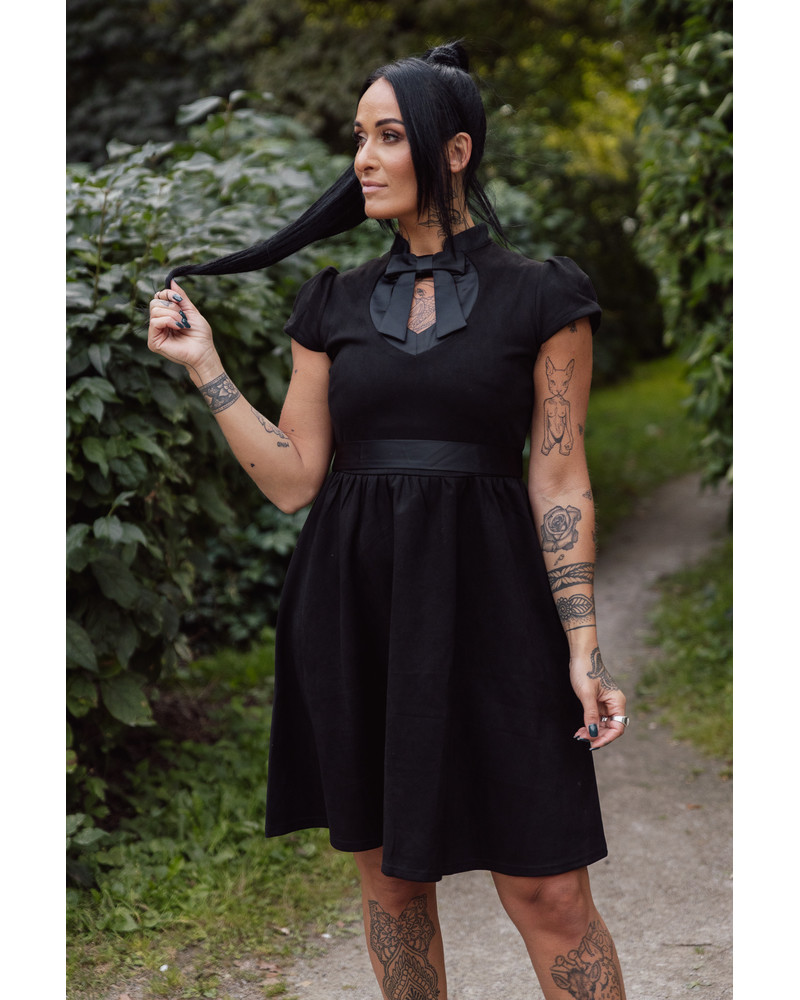 DOLLABLE DRESS SUEDE BLACK