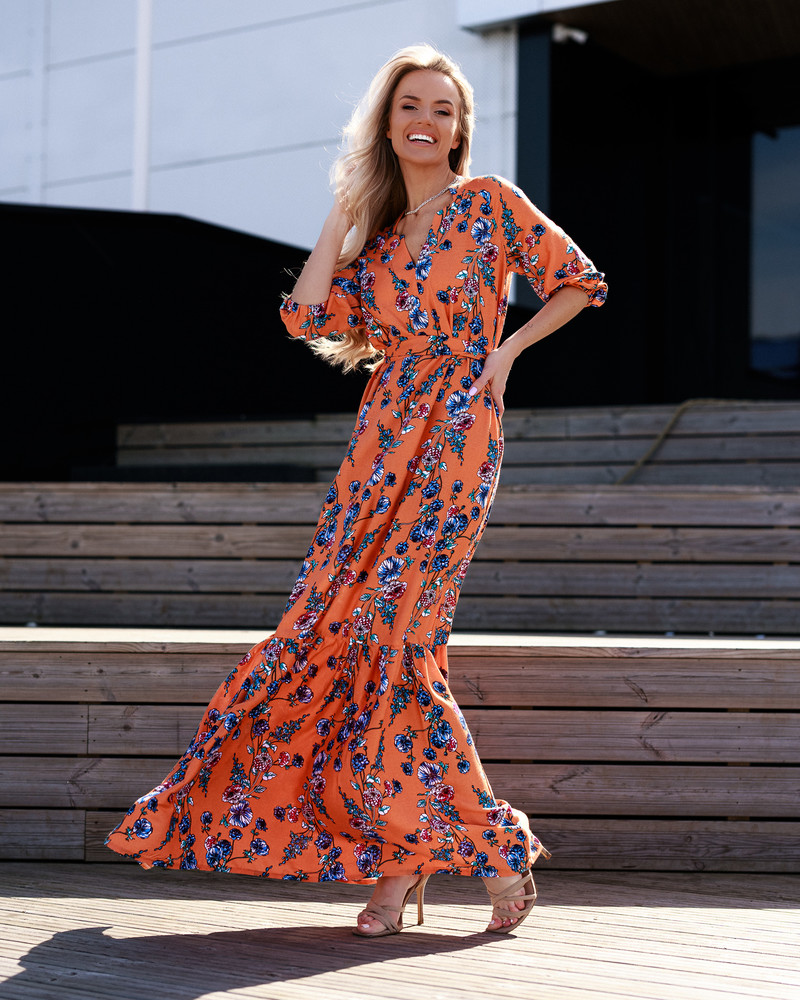 SUMMER COMET MAXI DRESS ORANGE