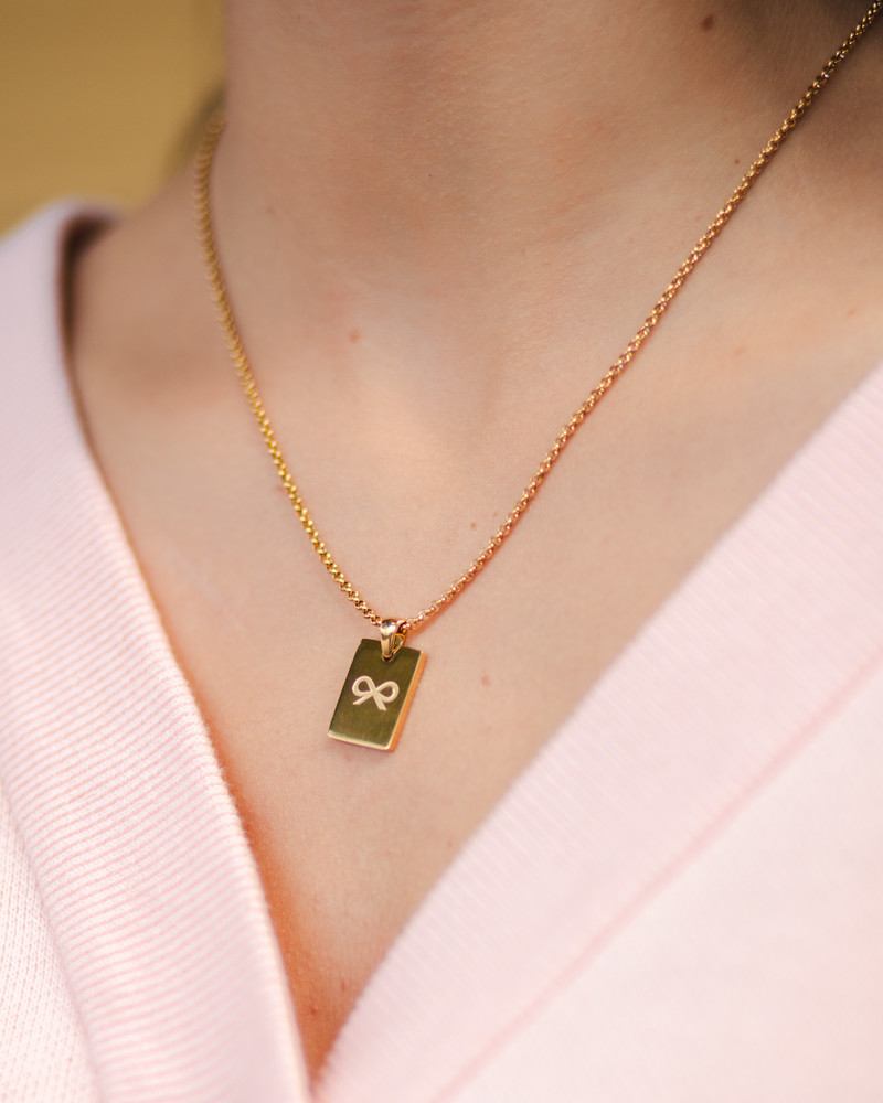 TD BOW NECKLACE GOLD