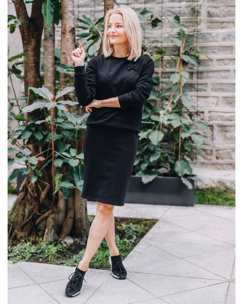 PENCIL SKIRT BLACK TRIKO