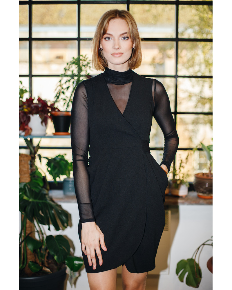 TULIP POCKET DRESS BLACK