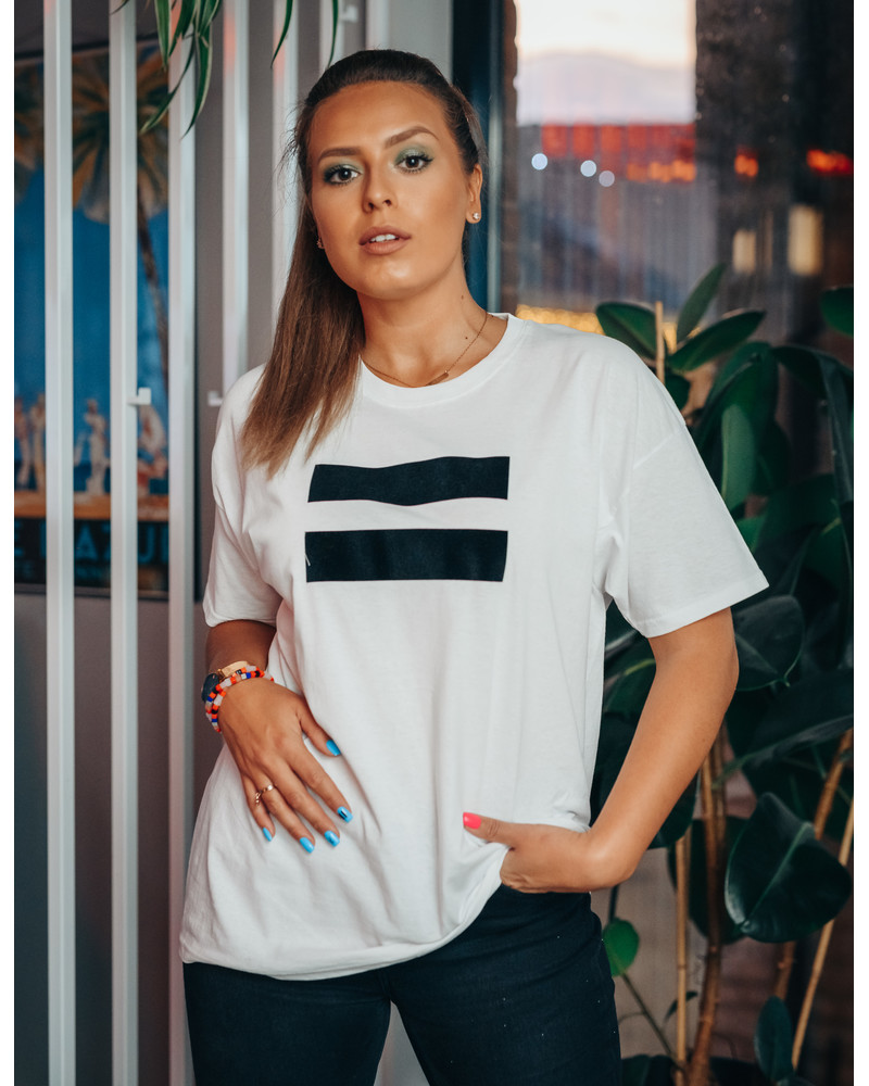 BLACK VÕRDSUS UNISEX T-SHIRT WHITE
