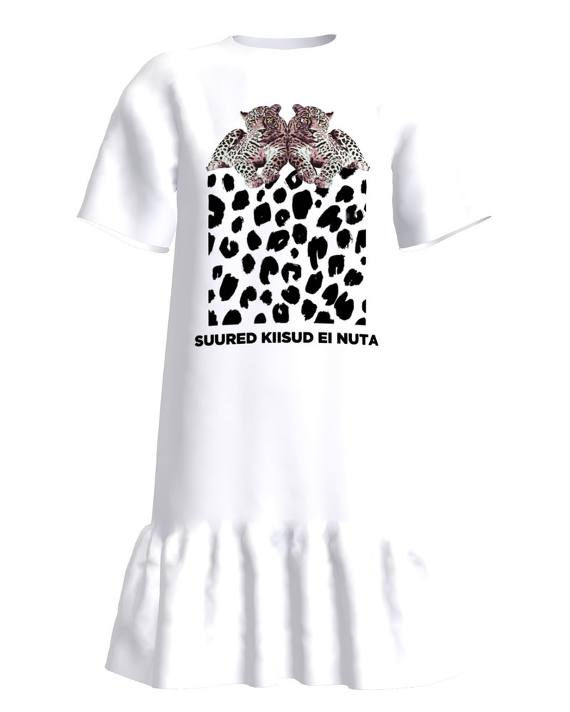 SUURED KIISUD EI NUTA FRILL DRESS WHITE