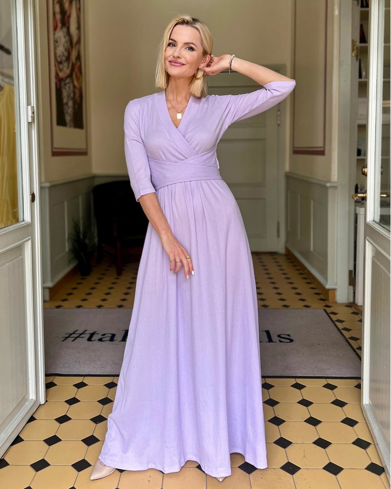 ELEGANT MAXI DRESS WAVE LILAC