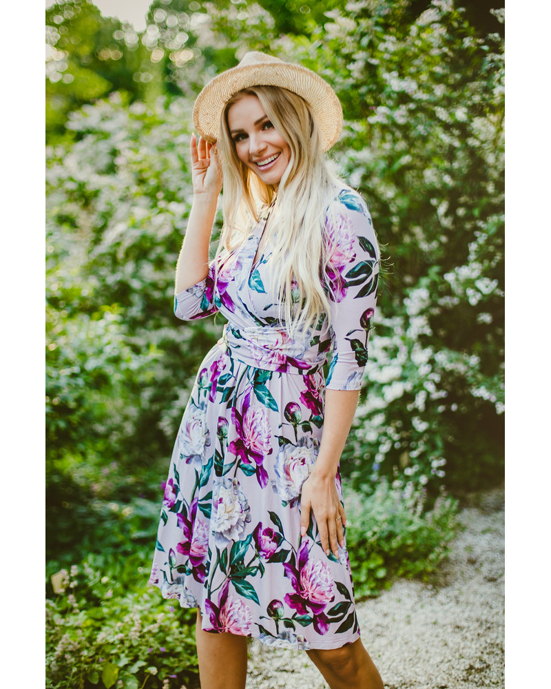 PEONY ELEGANT MIDI DRESS BEIGE