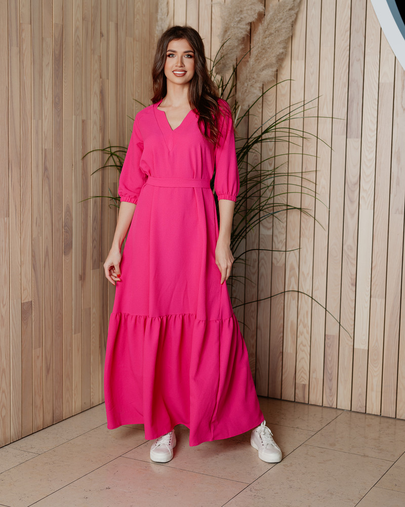 SUMMER COMET MAXI DRESS FUCHSIA