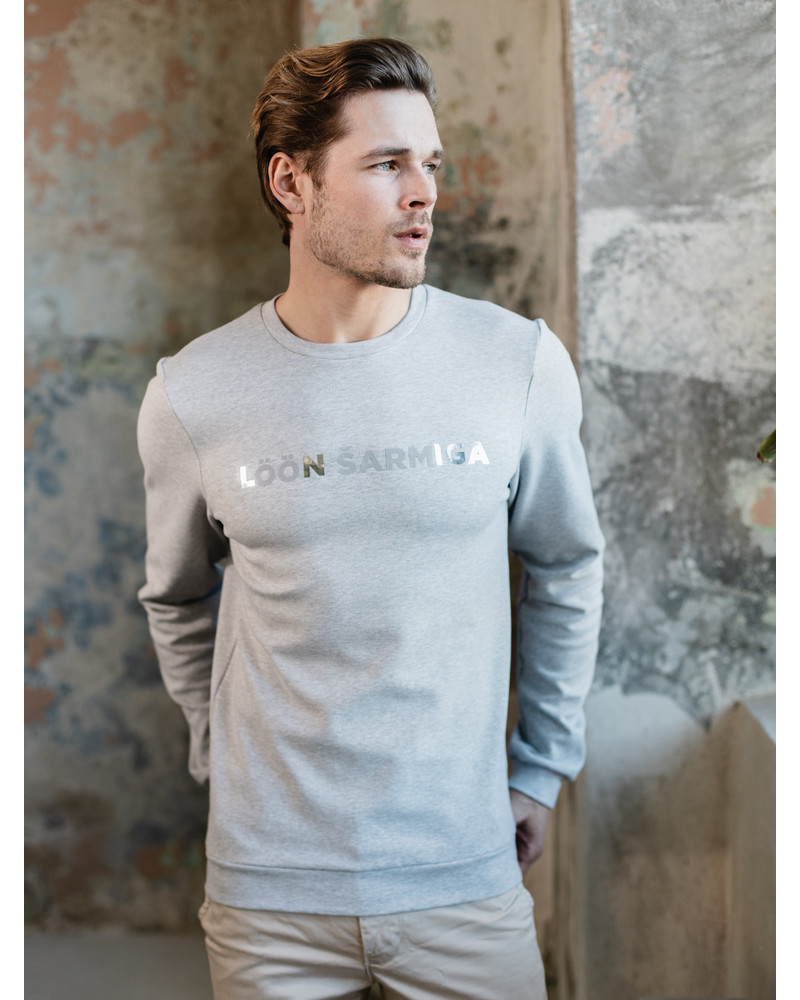 LÖÖN ŠARMIGA PRINT SWEATSHIRT GREY