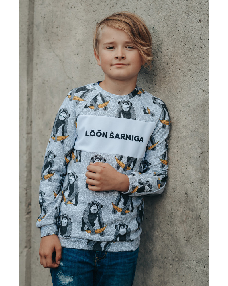 LÖÖN ŠARMIGA KIDS SWEATSHIRT MONKEY