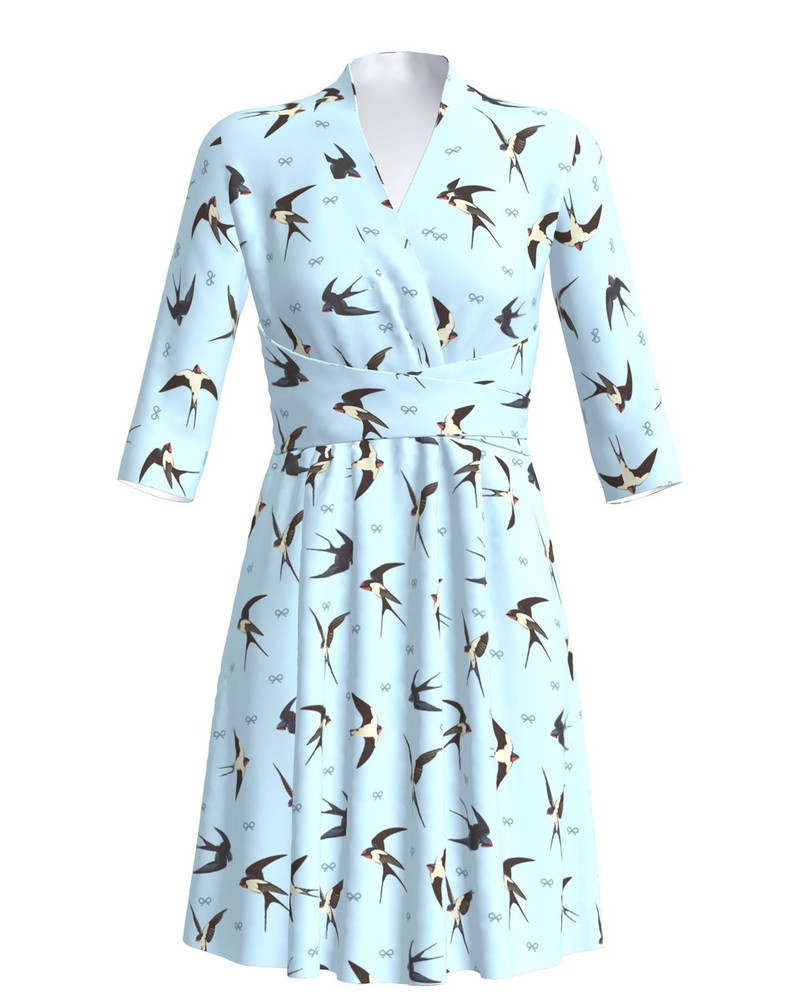 SWIFT ELEGANT DRESS LIGHT BLUE