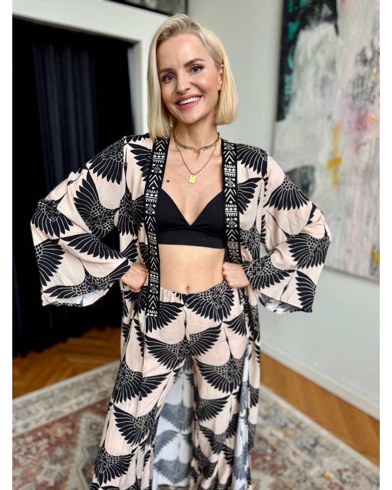 LETRIBE UNISEX STORK KIMONO