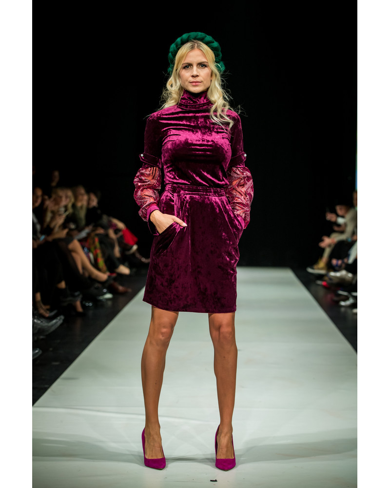 TULIP SKIRT BORDEAUX
