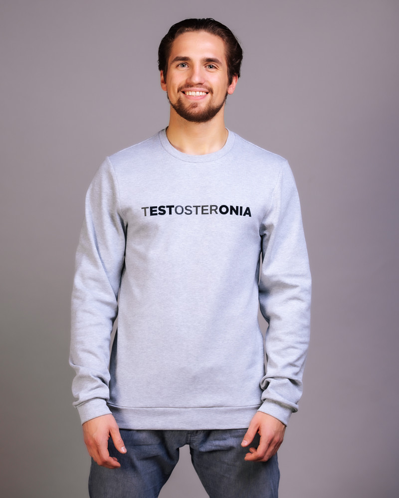 TESTOSTERONIA SWEATSHIRT LIGHT GREY