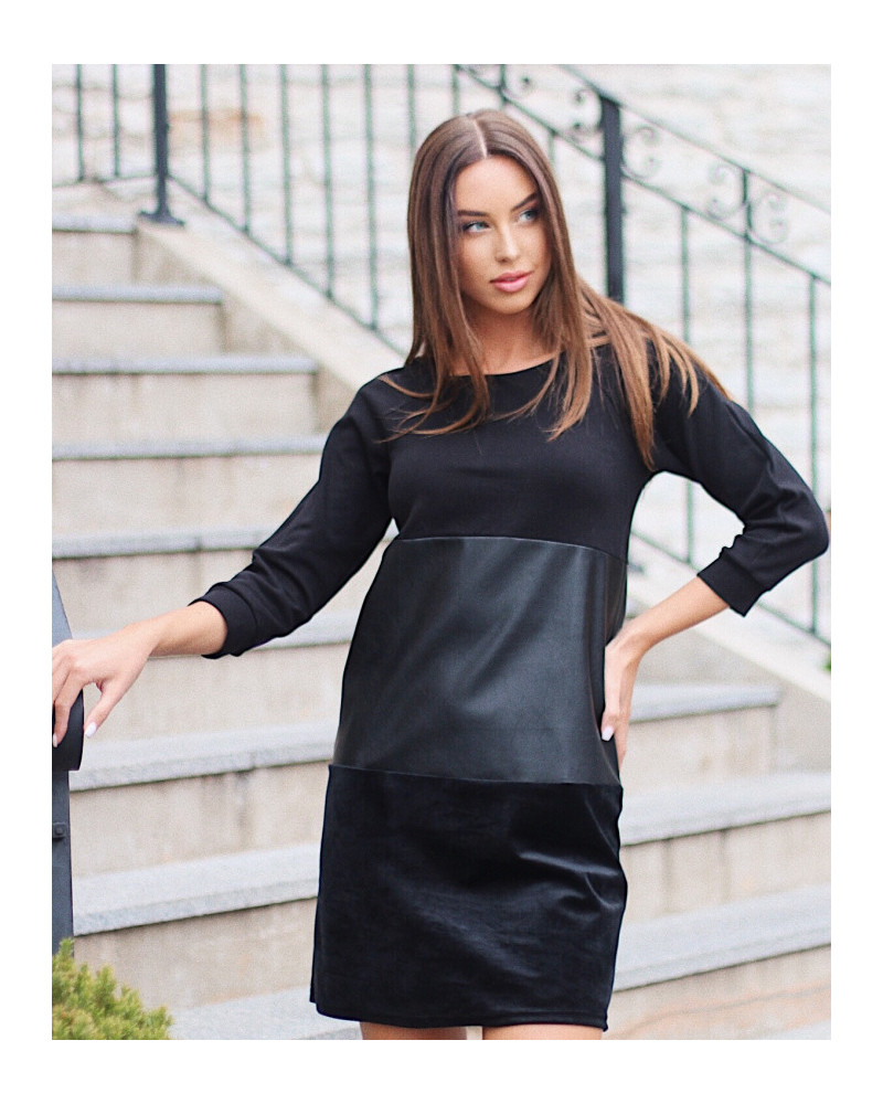 BLOCKS DRESS BLACK