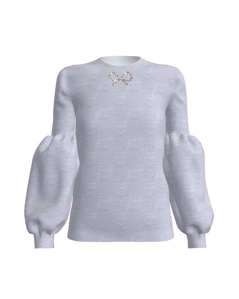 TD BOW ALICE SWEATSHIRT LIGHT GREY