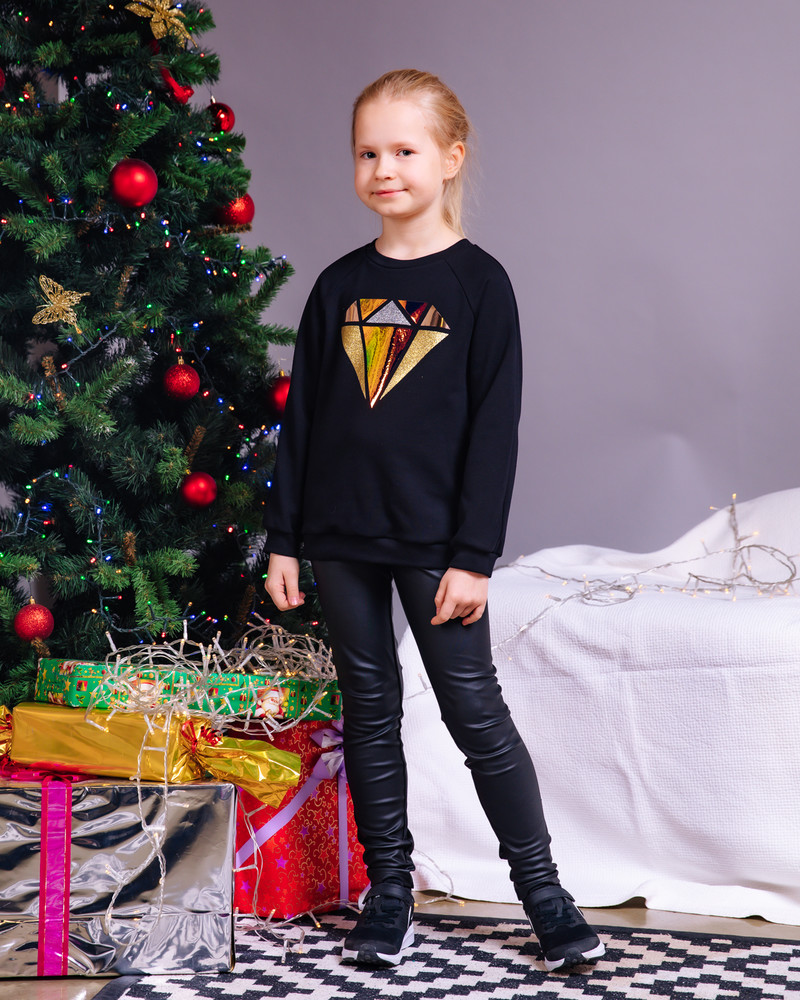 GOLD DIAMOND KIDS SWEATSHIRT BLACK