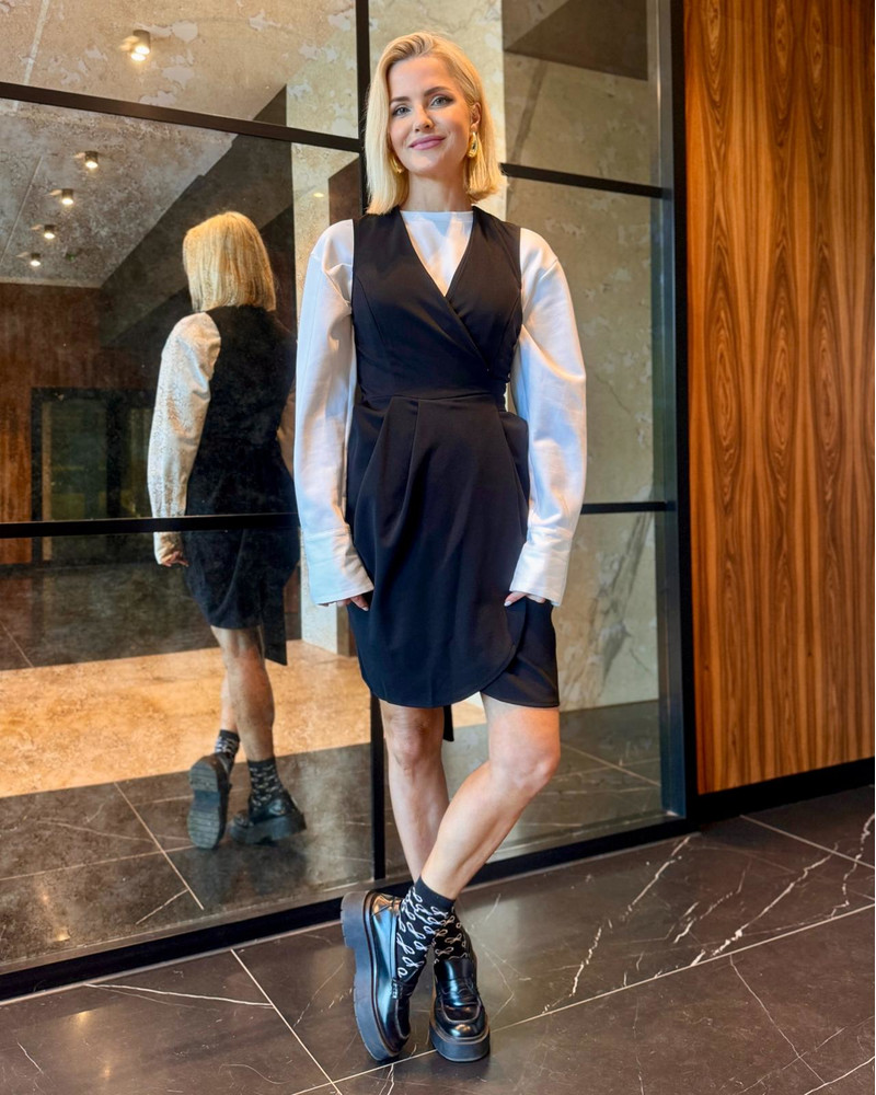 TULIP POCKET DRESS BLACK