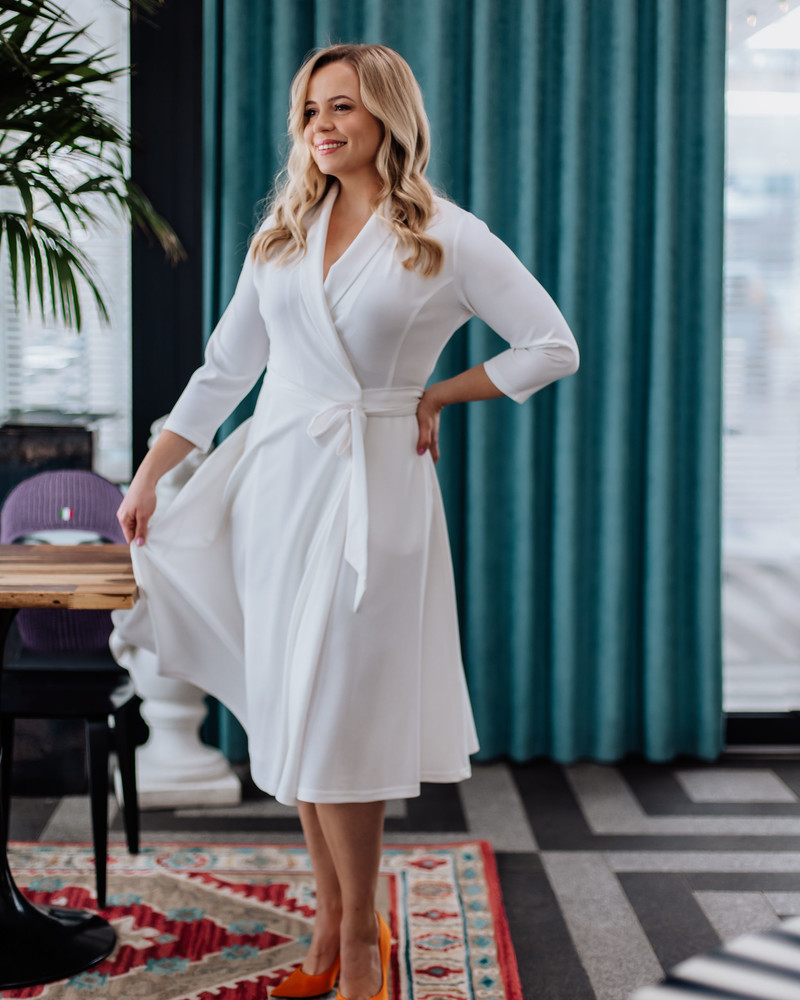 MOON MIDI DRESS WHITE