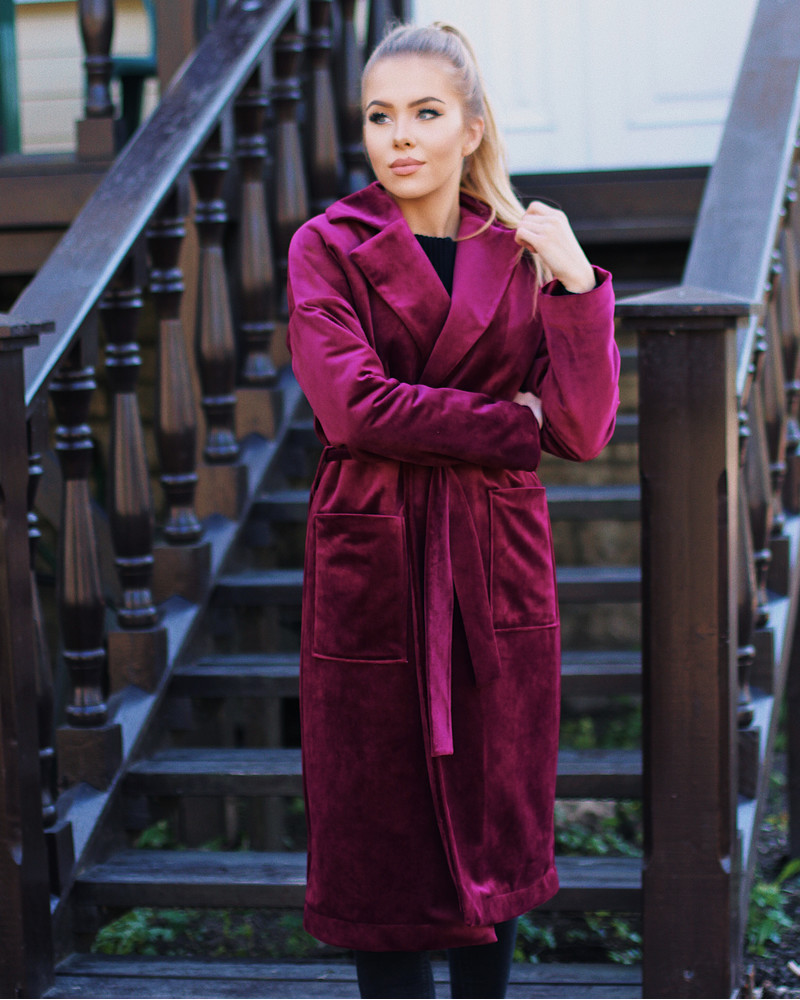 VELVET DREAMY COAT PURPLE