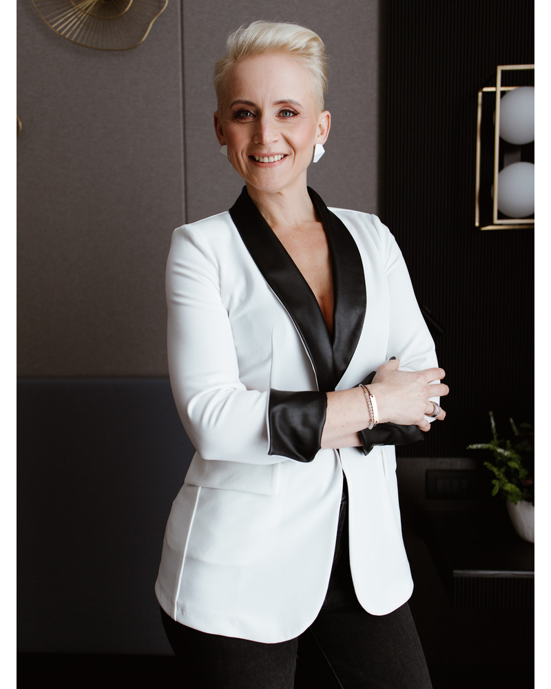 ELEGANT JACKET WHITE BLACK