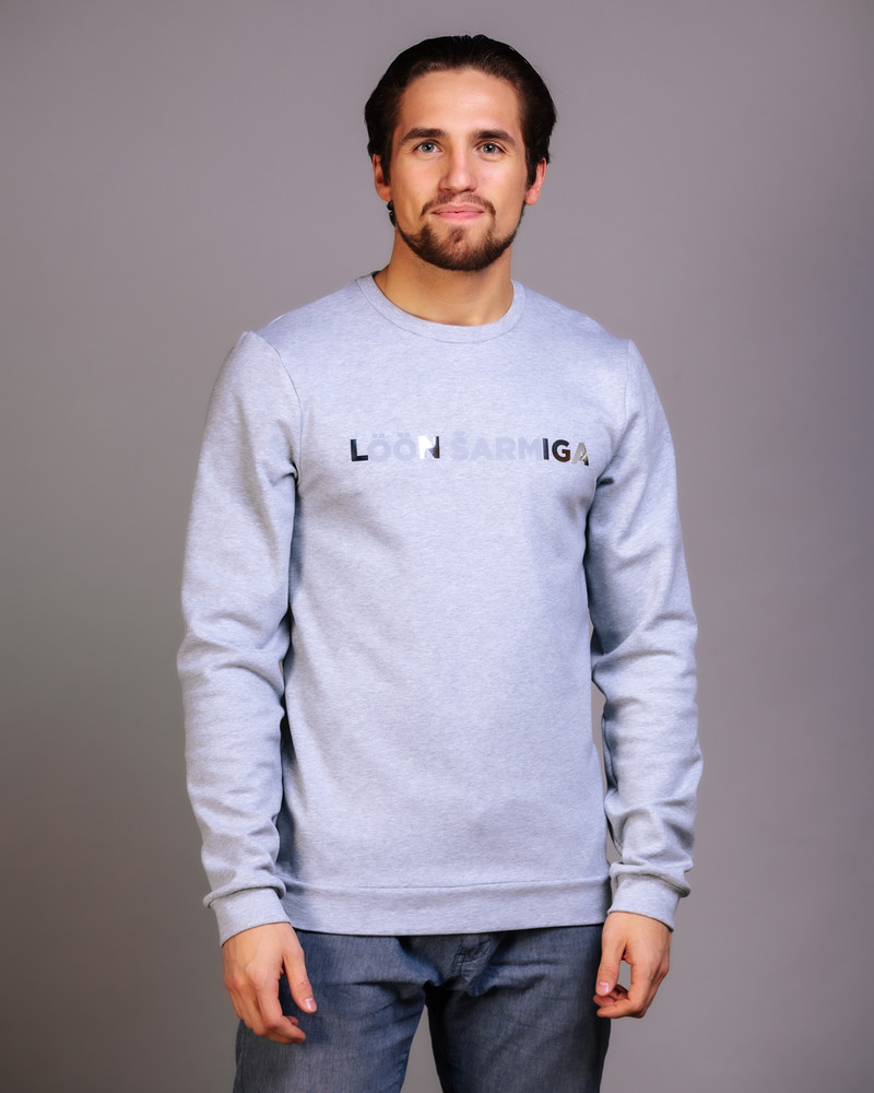 LÖÖN ŠARMIGA PRINT SWEATSHIRT GREY