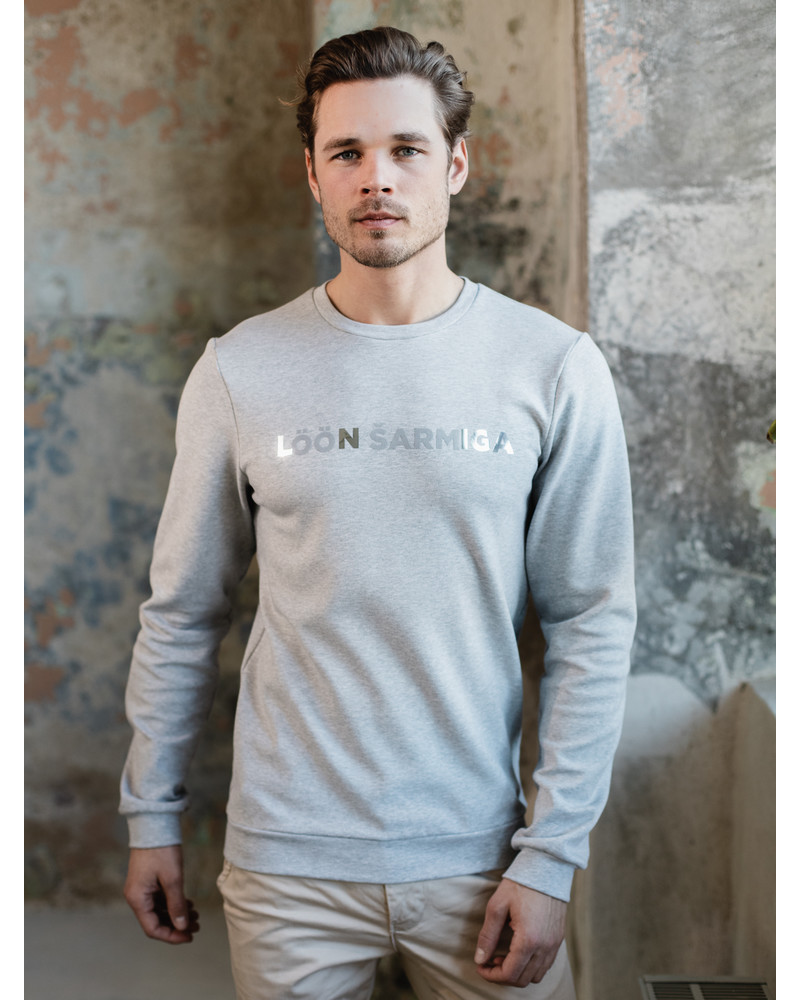 LÖÖN ŠARMIGA PRINT SWEATSHIRT GREY