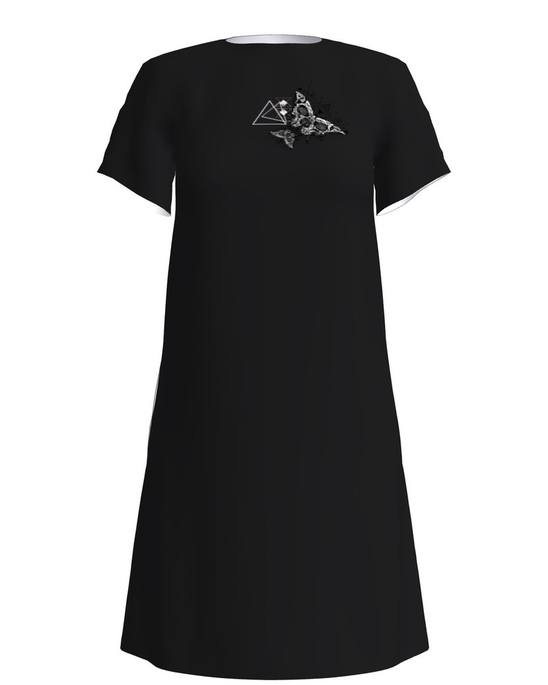 Butterfly Dress A Black