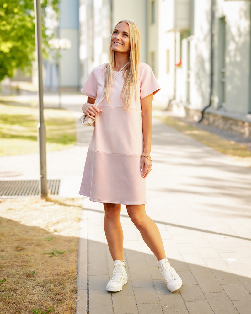 BLOCKS FREE DRESS PASTEL PINK