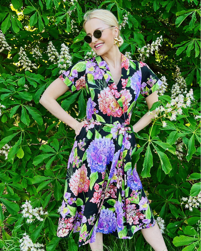 HORTENSIA SUMMER MOON MIDI DRESS