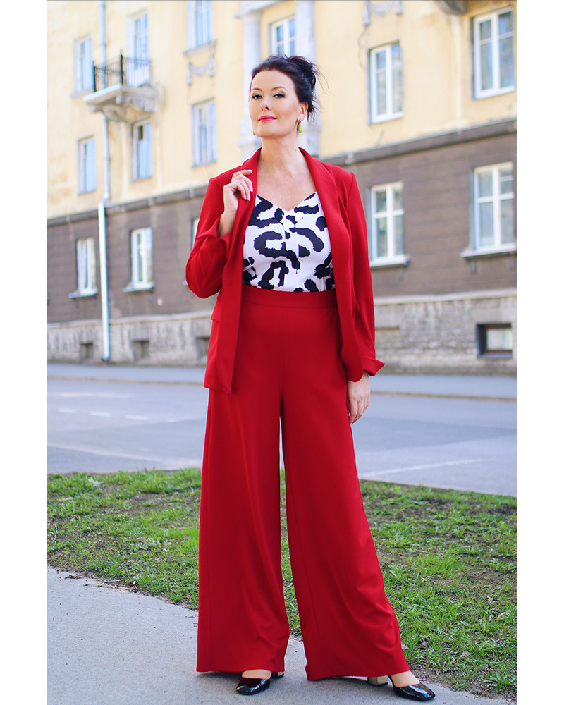WIDE TROUSERS RED