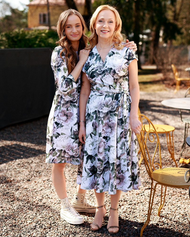 PASTEL PEONY SUMMER MOON MIDI DRESS