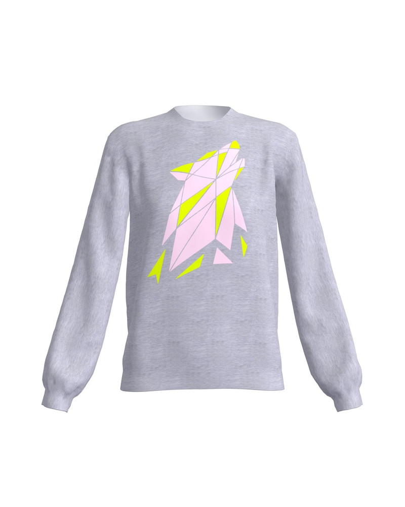 COLOR ABSTRACT WOLF SWEATSHIRT GREY