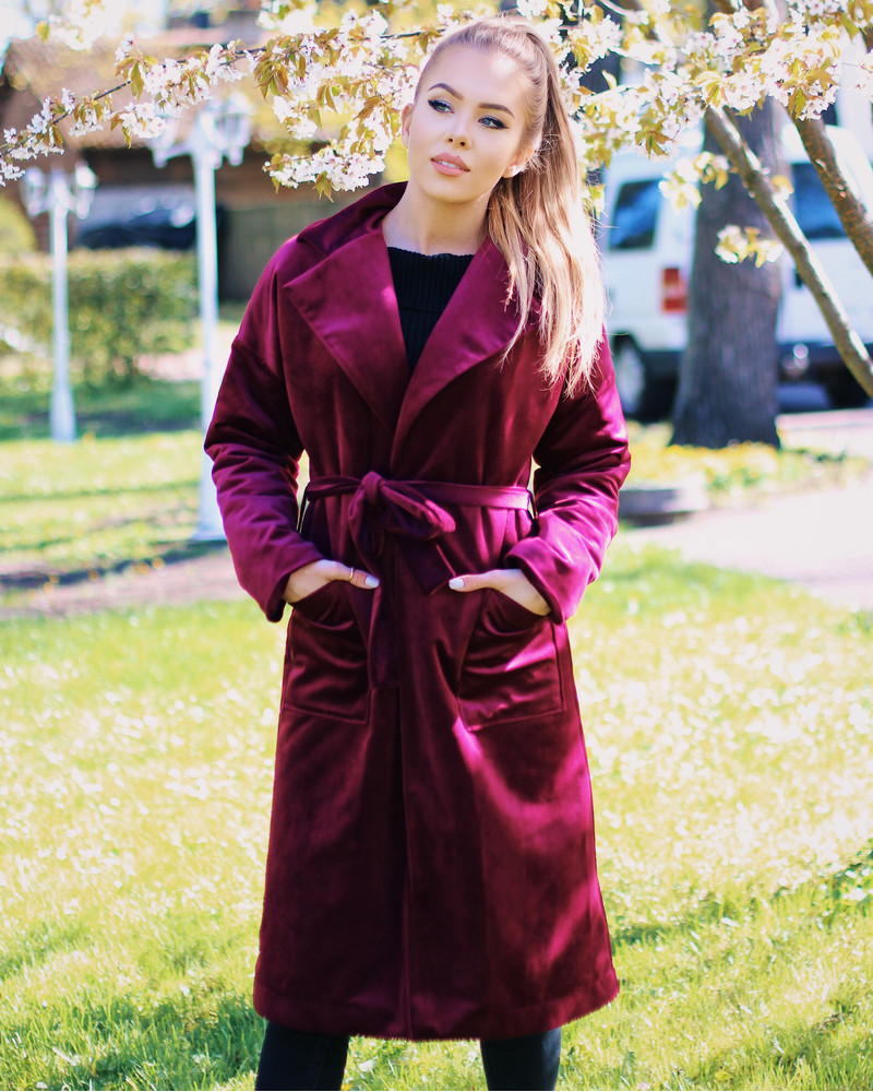 VELVET DREAMY COAT PURPLE