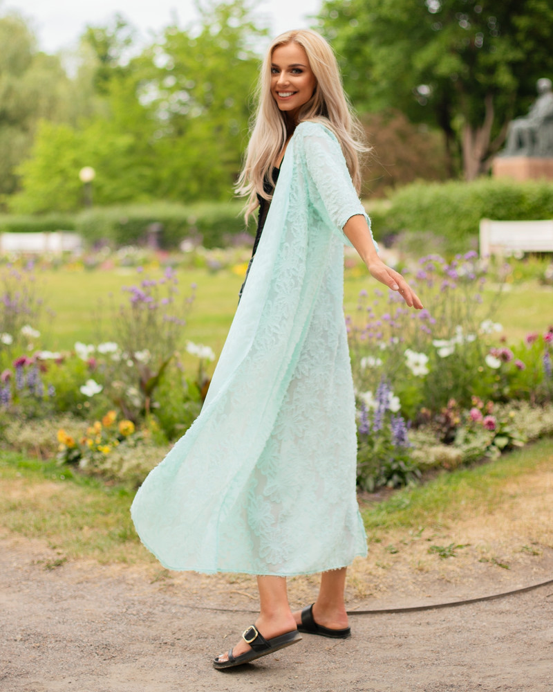 FRINGE FLYAWAY KIMONO MINT