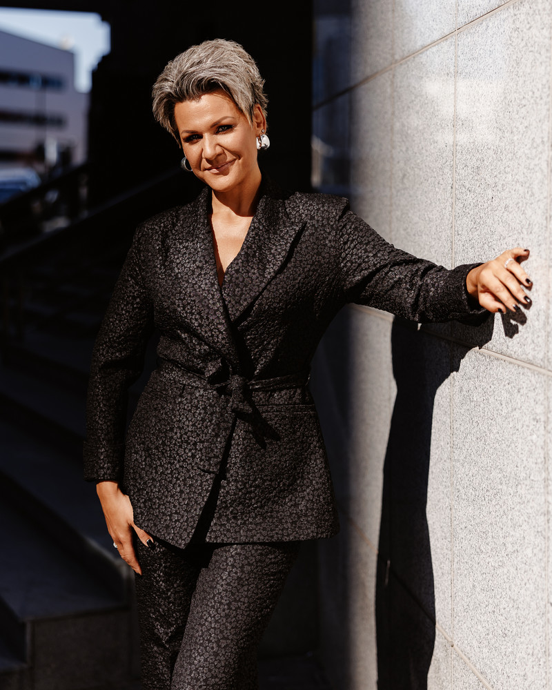 FLOWER POWER SUIT BLACK JACKET