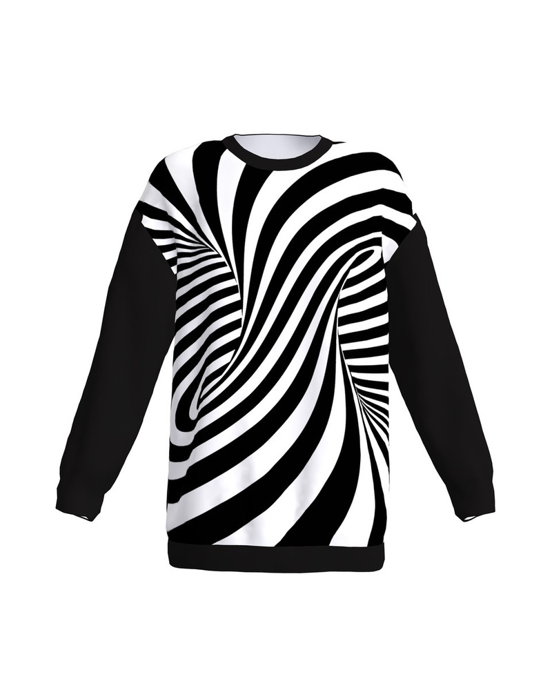 GEOMETRIC OVERSIZE SWEATSHIRT