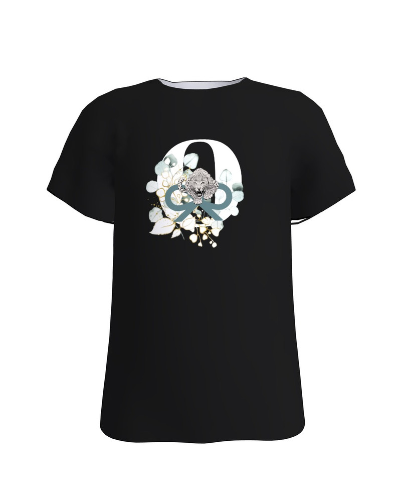 LETTER O KIDS T-SHIRT BLACK