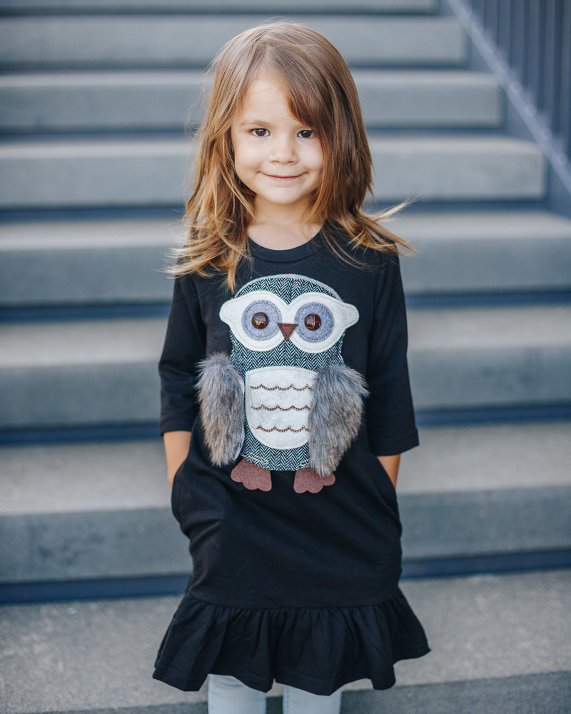 OWL KIDS DRESS BLACK