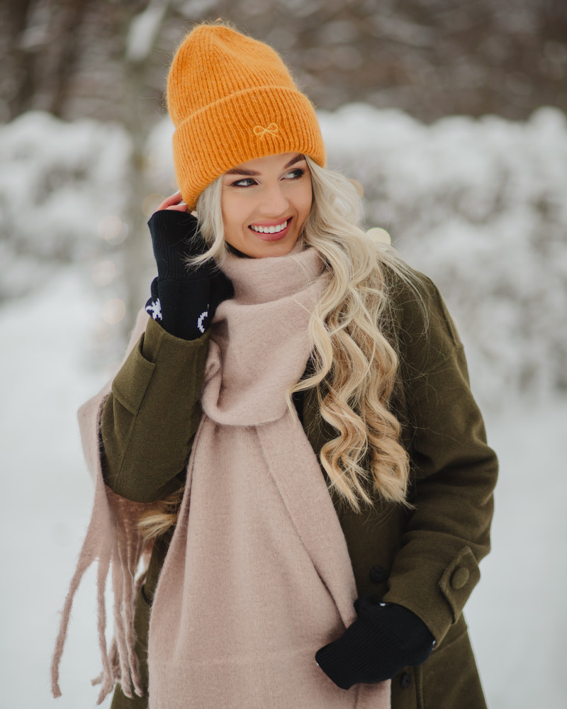 TD BOW WOOL SCARF