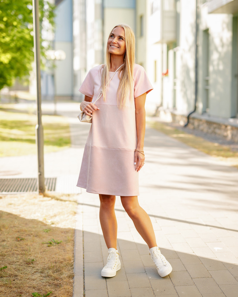 BLOCKS FREE DRESS PASTEL PINK
