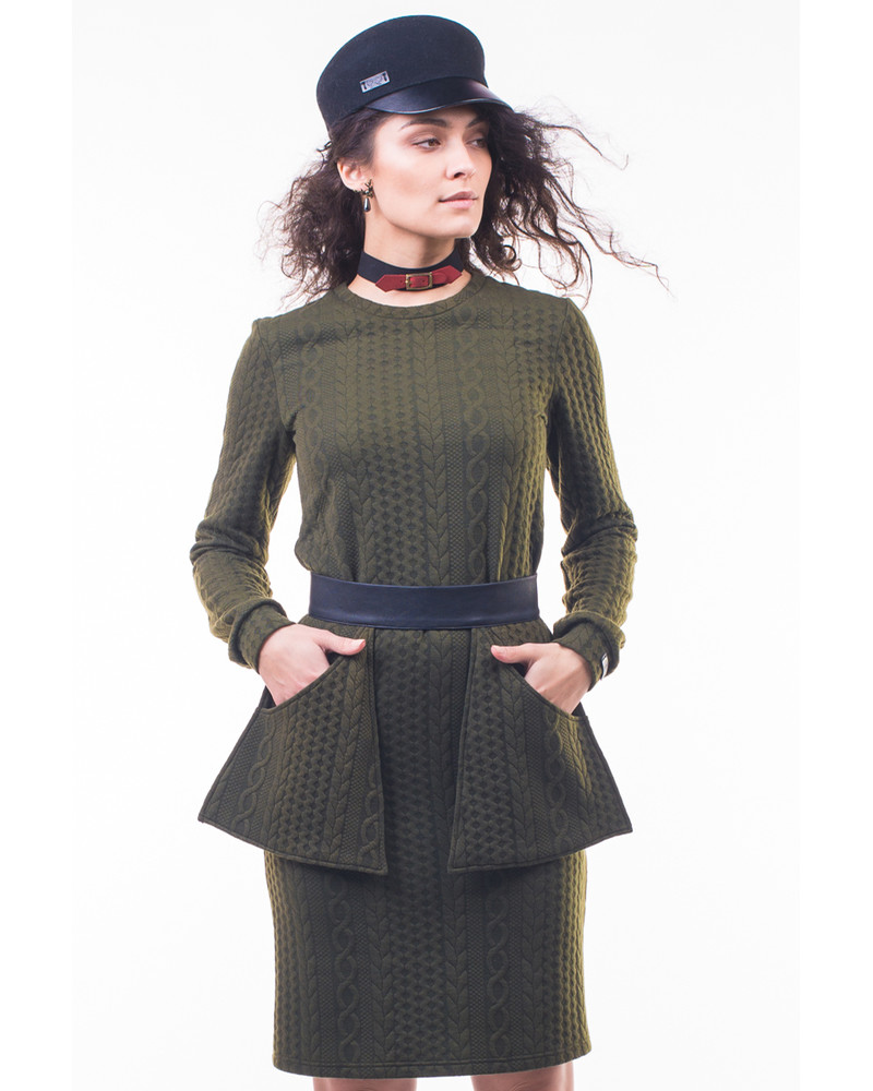ARMY JUMPER DRESS + POCKET BELT