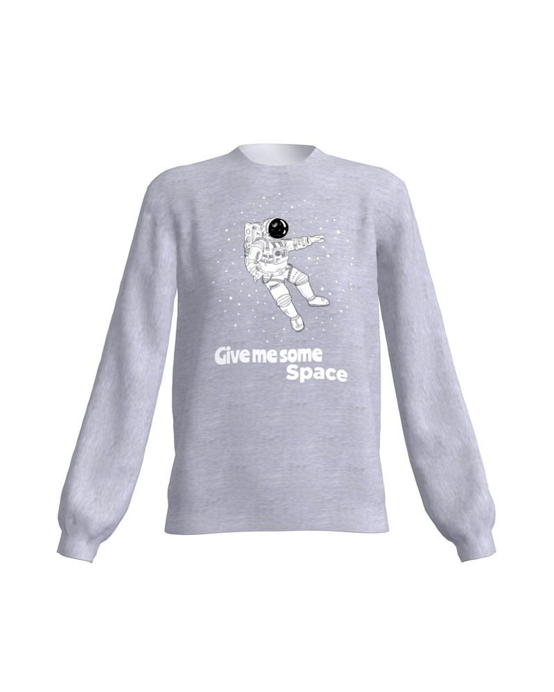GIVE ME SOME SPACE SWEATSHIRT LIGHT GREY
