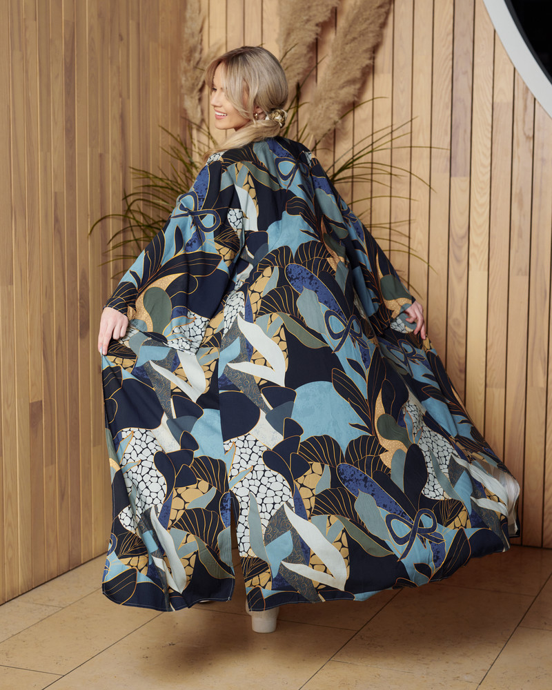 CAMO FLYAWAY KIMONO GREEN