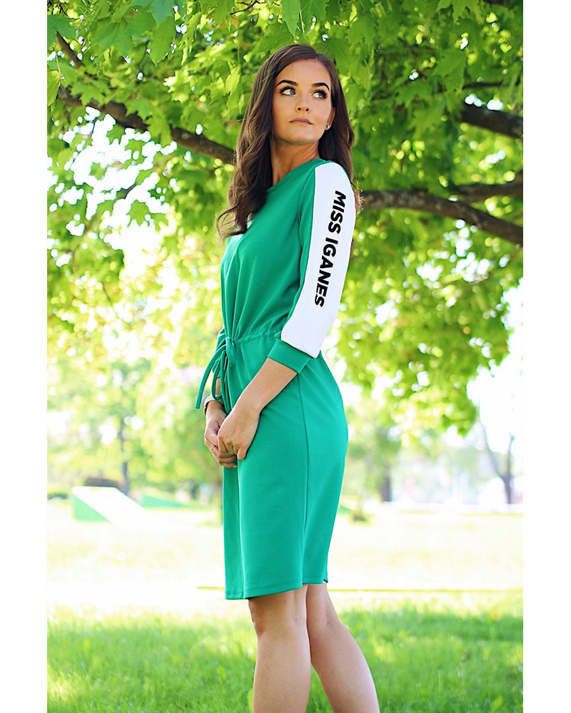 MISS IGANES SIDE JUMPER DRESS GREEN